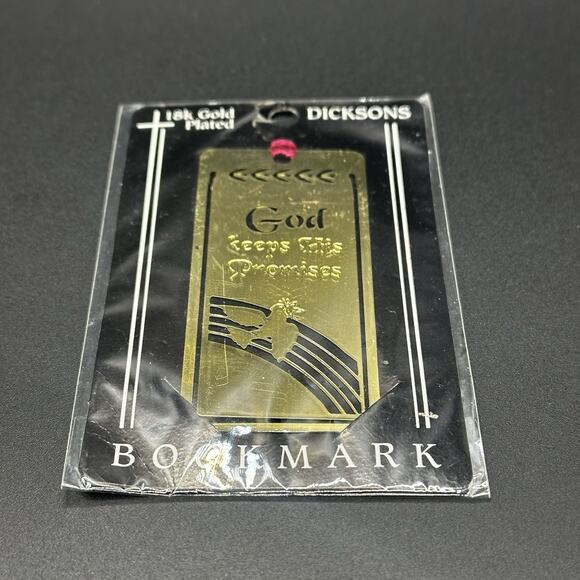 “God Keeps His Promises” 18k Gold Plated Bookmark Dicksons - Picture 2 of 3